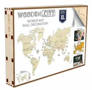 Puzzle World Map XL Wooden.City - Atlasy i mapy - miniaturka - grafika 2