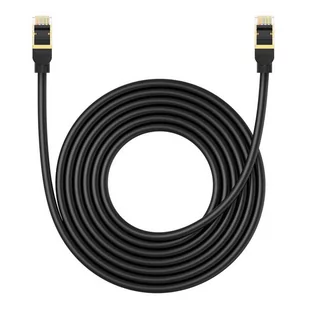 Kabel sieciowy kat. 8 Baseus Ethernet RJ45, 40Gbps, 5m (czarny) - Kable miedziane - miniaturka - grafika 2