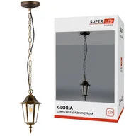 Lampy ogrodowe - Lampa Ogrodowa Wisząca Sufitowa ZEWNĘTRZNA LATARNIA Klasyczna E27 patyna - miniaturka - grafika 1