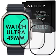 Akcesoria do smartwatchy - 2x Elastyczne Szkło 3D Alogy Screen Protector Pro+ do Apple Watch Ultra 49mm Black - miniaturka - grafika 1