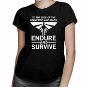 Koszulki i topy damskie - Endure and survive - damska koszulka dla fanów serialu The Last of Us - miniaturka - grafika 1