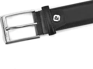 Paski - Pierre Cardin męski pasek z prawdziwej skóry Pierre Cardin 6228 NERO SILVER NoSize - miniaturka - grafika 1