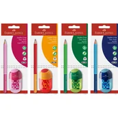 Kredki, ołówki, pastele i pisaki - Ołówek  Grip 2001 +Temperówka Z Gumką Faber-Castell - miniaturka - grafika 1