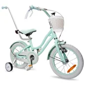 Rowery - Sun Baby Heart Bike 14 cali dla dziewczynki Miętowy 2023 - miniaturka - grafika 1