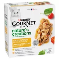 Mokra karma dla kotów - Gourmet Nature's Creations, 8 x 85 g - Kurczak i indyk - miniaturka - grafika 1