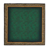 Apaszki i szaliki męskie - Damska wielokolorowa apaszka z jedwabiu zielono - złota - miniaturka - grafika 1