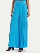 Spodnie damskie - Patrizia Pepe Spodnie palazzo 2P1595/A057-CA04 Niebieski Relaxed Fit - miniaturka - grafika 1