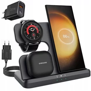 Ładowarka Bezprzewodowa Indukcyjna Szybka do Samsung 3w1 - Ładowarki do telefonów - miniaturka - grafika 1