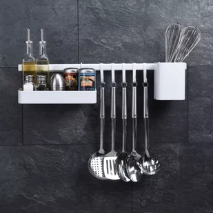 Organizer do kuchni wiszący z 5 haczykami C80652050 - Pozostałe akcesoria kuchenne - miniaturka - grafika 1
