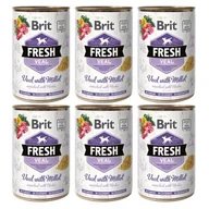 Mokra karma dla psów - Brit Fresh Cielęcina z prosem 6 x 400 g - miniaturka - grafika 1