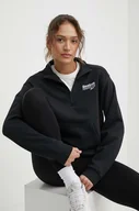 Bluzy damskie - Reebok bluza damska kolor czarny z nadrukiem 100075993 - miniaturka - grafika 1