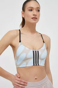 adidas Performance biustonosz sportowy Marimekko Aeroimpact kolor niebieski wzorzysty - Bielizna sportowa damska - miniaturka - grafika 1