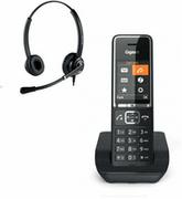 Telefony stacjonarne - Telefon bezprzewodowy z słuchawką call center Gigaset 550 + Platora Pro-D - miniaturka - grafika 1