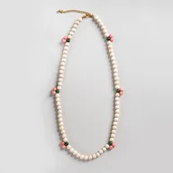 Naszyjniki - Naszyjnik Owocowy Malinka Kamienie naturalne Handmade - miniaturka - grafika 1