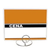 Cenówki - Cenówki Laminowane Pomarańczowe 80X111 - Napis Cena 50 Szt. - miniaturka - grafika 1