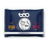 Woda - TEO karma mokra dla kotów, 2x bogata w drób, 2x bogata w wołowinę 4x85g - miniaturka - grafika 1