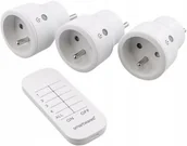 Gniazdka elektryczne - GNIAZDKO ELEKTRYCZNE ZDALNIE STEROWANE PILOT 3 SZT - miniaturka - grafika 1