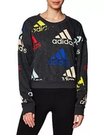 Bluzy damskie - adidas Bluza damska, karbon/Multco/biały, S - miniaturka - grafika 1