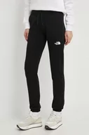 Spodnie damskie - The North Face spodnie dresowe bawełniane kolor czarny gładkie NF0A87E4JK31 - miniaturka - grafika 1