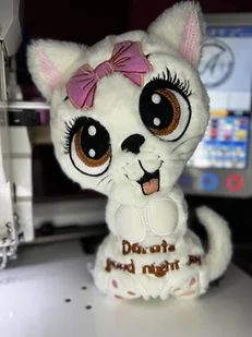 Haftowana Maskotka Kot Personalizacja -017 - Maskotki i pluszaki - miniaturka - grafika 1
