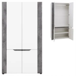 Szafa uchylna dwudrzwiowa do przedpokoju, sypialni wąska BRANDO B7 beton - Szafy - miniaturka - grafika 1