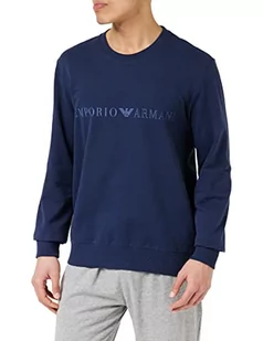Emporio Armani Underwear męska bluza z logo Terry, granatowa, XXL, morski, XXL - Bluzy męskie - miniaturka - grafika 1