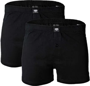 Szorty męskie CECEBA, 2-pak - bokserki, basic, bawełna, M-8XL, jednokolorowe, czarne 6XL - Majtki męskie - miniaturka - grafika 1