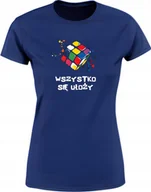 Koszulki i topy damskie - Koszulka damska Kolorowa Kostka Rubika - Wszystko się ułoży t-shirt damska - miniaturka - grafika 1