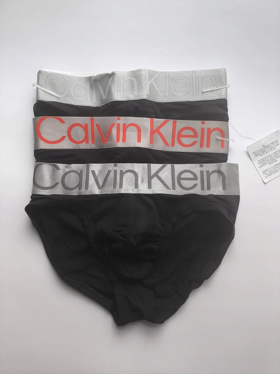 Majtki Slipy męskie czarne Calvin Klein Reconsidered Steel 3pak rozmiar S
