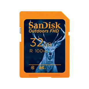 SanDisk Outdoors FHD SDXC UHS-I Card - 32GB Single Pack - SDSDUNR-032G-GN6VN - Karty pamięci - miniaturka - grafika 1