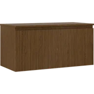 Szafki łazienkowe - Mexen Rivel szafka łazienkowa podumywalkowa 100 cm z blatem, 1 szuflada, ryflowana , orzech - 91A20-10047-1-BFC86 - miniaturka - grafika 1