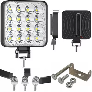 Lampa 16 Led Halogen Roboczy Szperacz 48W 12V 24V - Oświetlenie warsztatowe - miniaturka - grafika 1