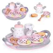 Zabawy w naśladowanie dorosłych - Drewniany zestaw do herbaty filiżanki czajnik 15 elementów ECOTOYS - miniaturka - grafika 1