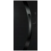 Drzwi zewnętrzne - Isoxa Drzwi zewnętrzne stalowe wejściowe Nero Shadow 68 czarne 90 lewe - miniaturka - grafika 1