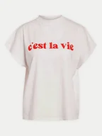 Koszulki i topy damskie - Noisy May T-Shirt 27030827 Biały Oversize - miniaturka - grafika 1