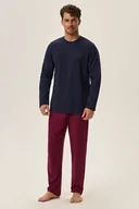 Piżamy męskie - Piżama męska Hope premium w kolorze modry-bordo 3XL - Opakowanie podarunkowe - miniaturka - grafika 1
