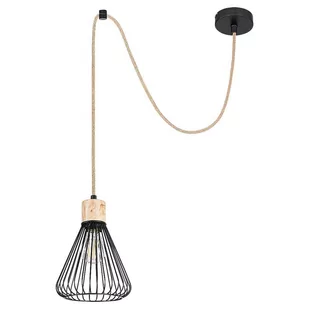 Rabalux Farfalle lampa wisząca 1x40W czarny/drewno 3148 - Lampy sufitowe - miniaturka - grafika 1