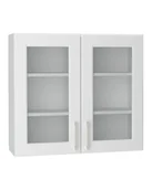 Szafki kuchenne - Szafka Wisząca Witrynowa Alto 80X72 Cm Mdf Mdf Jasny Szary - miniaturka - grafika 1