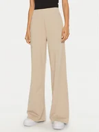 Spodnie sportowe damskie - Calvin Klein Jeans Spodnie dresowe J20J222597 Beżowy Relaxed Fit - miniaturka - grafika 1