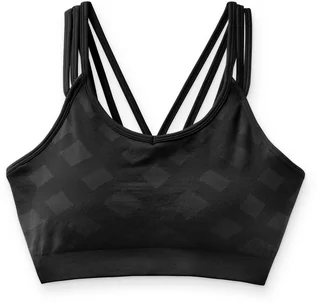 Bielizna sportowa damska - SmartWool Seamless Strappy Sport Bra Women, black L 2021 Biustonosze sportowe SW000847-1-L - grafika 1