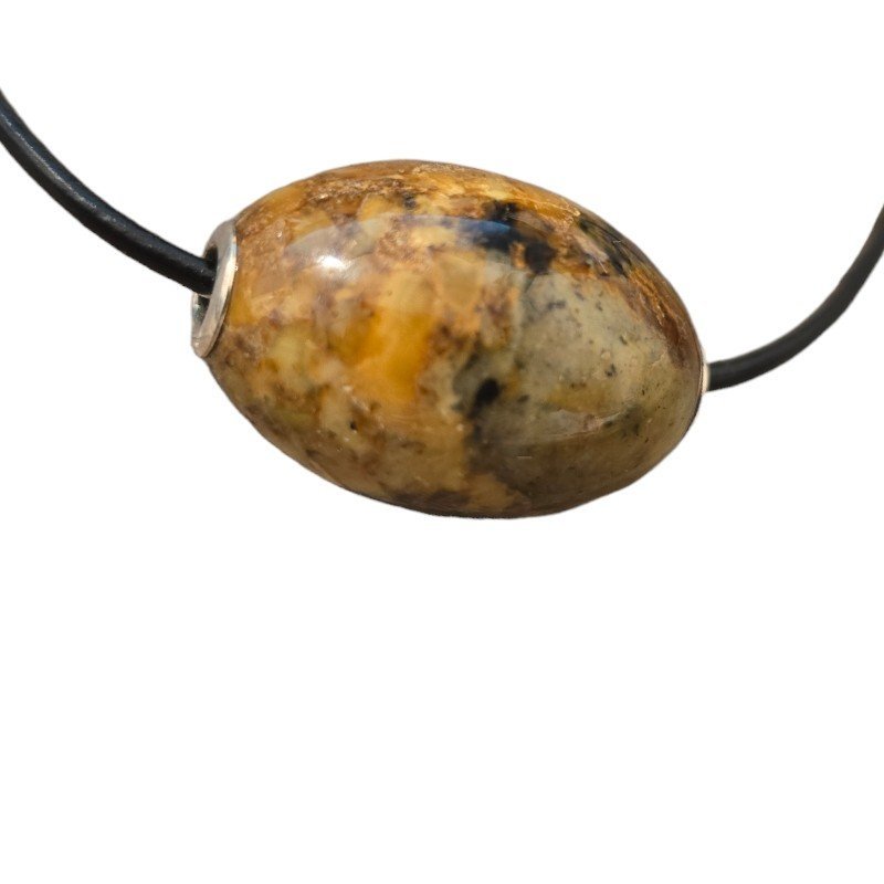 ankabizuteria.pl Zawieszka srebran owalna KULKA z bursztynu szlifowan