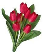 Sztuczne kwiaty - TULIPANY BUKIET TULIPANÓW GUMOWANE JAK ŻYWE 36CM - miniaturka - grafika 1