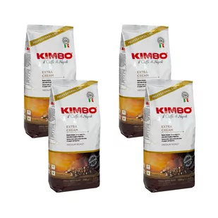 4x Kawa ziarnista KIMBO Extra Cream 1 kg - Kawa - miniaturka - grafika 1