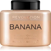Pudry do twarzy - Makeup Revolution Baking Powder puder sypki odcień Banana 32 g - miniaturka - grafika 1