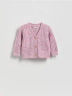 Bluzki dla niemowląt - Reserved - Dzianinowy kardigan - jasnofioletowy - miniaturka - grafika 1