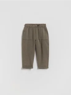 Reserved - Tkaninowe spodnie - ciemnobrązowy - Spodenki dla niemowląt - miniaturka - grafika 1