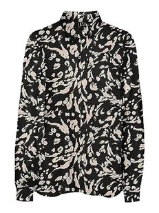 VERO MODA Bluzka damska, Czarny/Aop: cila, M - Bluzki damskie - miniaturka - grafika 1