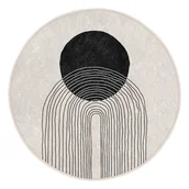 Dywany - Kremowy okrągły dywan odpowiedni do prania ø 120 cm Comfort – Mila Home - miniaturka - grafika 1