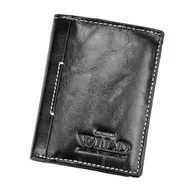 Portfele - Portfel Męski Skórzany WILD Skóra Licowa Mały Pionowy Bez Zapięcia RFID N915 10,5 x 9 x 2 [cm] - miniaturka - grafika 1