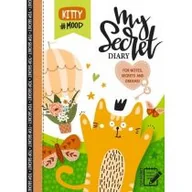 Szkolne artykuły papiernicze - Pamiętnik 135x197/48K kratka  brokat Kot - miniaturka - grafika 1